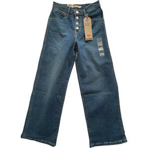 🌹Women’s Jeans Levi’s Mile High Rise Cropped Wide Leg  jeans Size 25 Blue